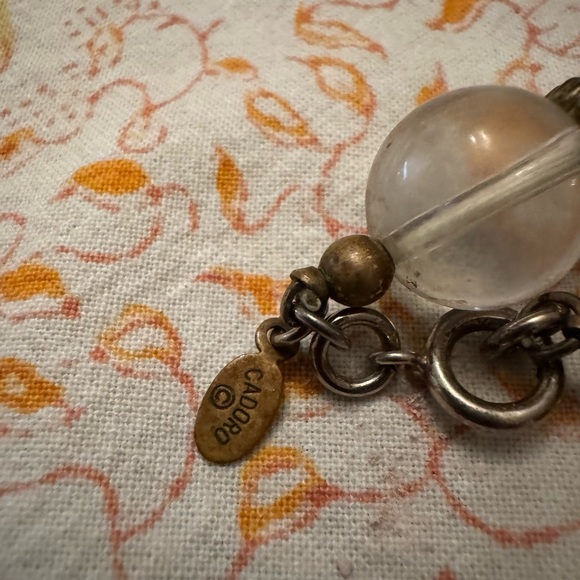 Vintage, MCM CADORO, signed,acrylic/gold tone, chunky necklace sexy MOD Bold ! - Picture 10 of 11